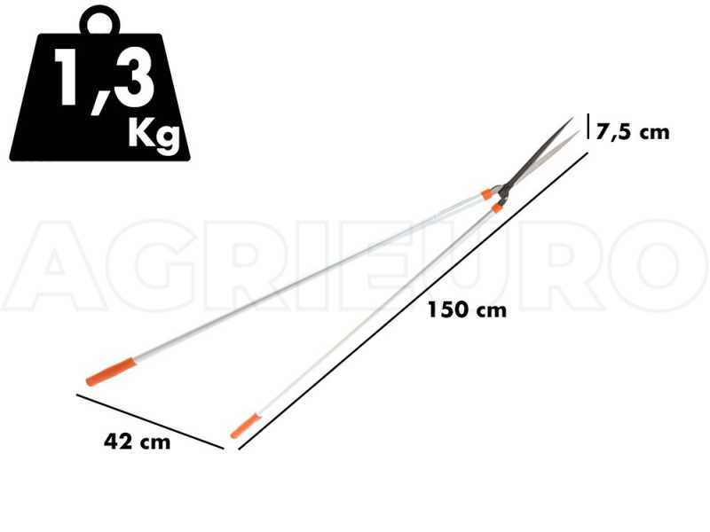 GeoTech FS-160L - Manuelle Schere/Heckenschere mit langem Schaft