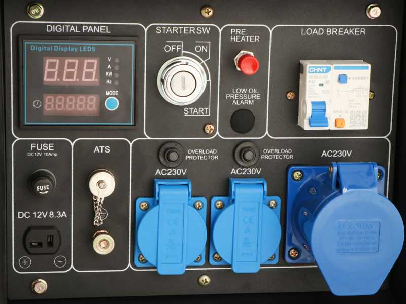 Blackstone OFB 6000 D-ES - Diesel-Stromerzeuger mit AVR-Regelung 5.3 kW - Dauerleistung 5 kW - 230V + ATS