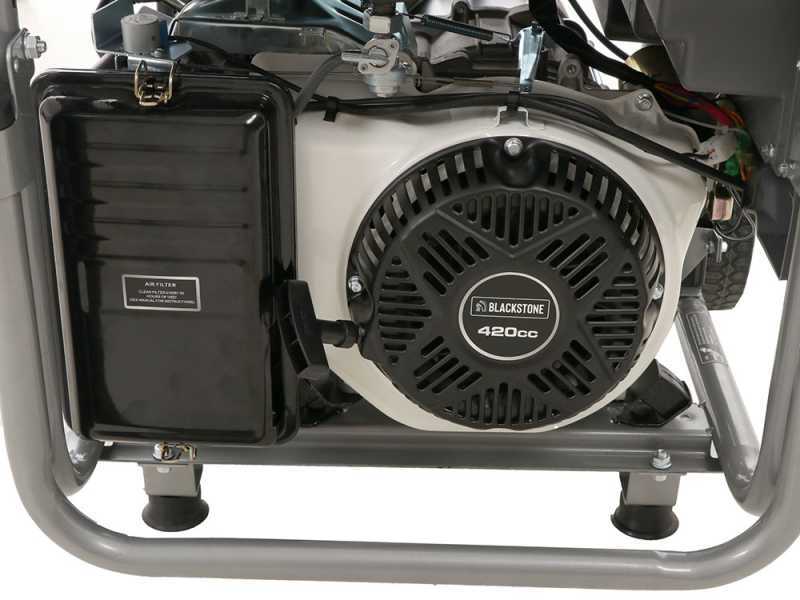 Blackstone BG 7550-X ES - Benzin-Stromerzeuger mit R&auml;dern und AVR-Regelung 5.4 kW - Dauerleistung 5 kW einphasig + ATS