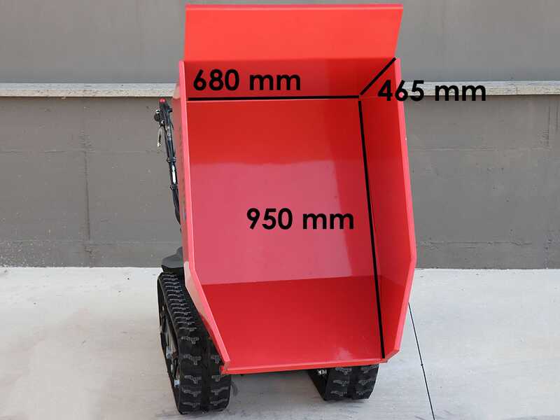 Raupendumper BLUE BIRD Transporter 500 D - Mulde mit 500 kg Tragf&auml;higkeit