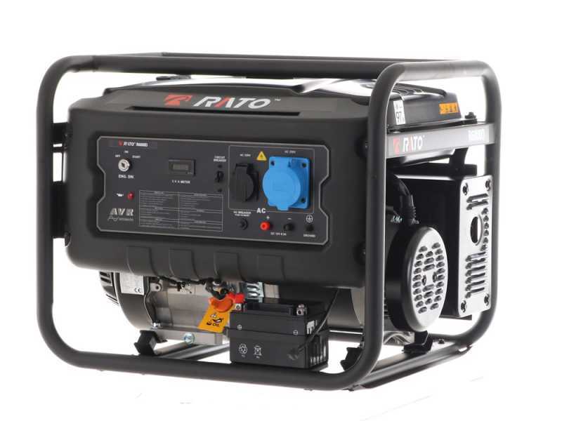 Rato R6000 AVR - Benzin-Stromerzeuger mit AVR-Regelung und Elektrostarter 6 kW - Dauerleistung 5.5 kW - 230V