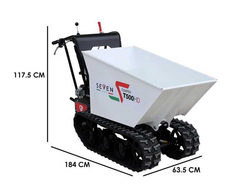 Raupendumper Seven Italy T500HD GX - Hydraulische Dumper Mulde - Tragf&auml;higkeit 500 Kg