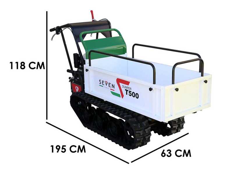 Raupendumper Seven Italy T500 GX-E - ausdehnbare Mulde - Tragf&auml;higkeit 500 kg