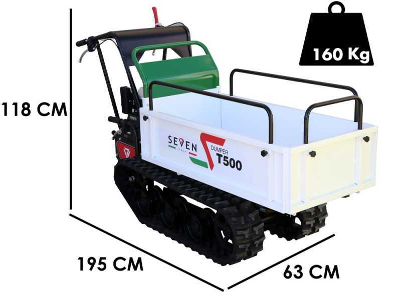 Raupentransporter Seven Italy T500 GX-E - ausdehnbare Mulde - Tragf&auml;higkeit 500 kg