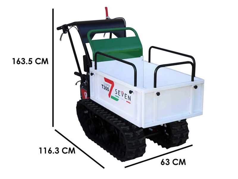 Raupendumper Seven Italy T300 GX-E - ausdehnbare Mulde - Elektrostarter - Tragf&auml;higkeit 300 kg