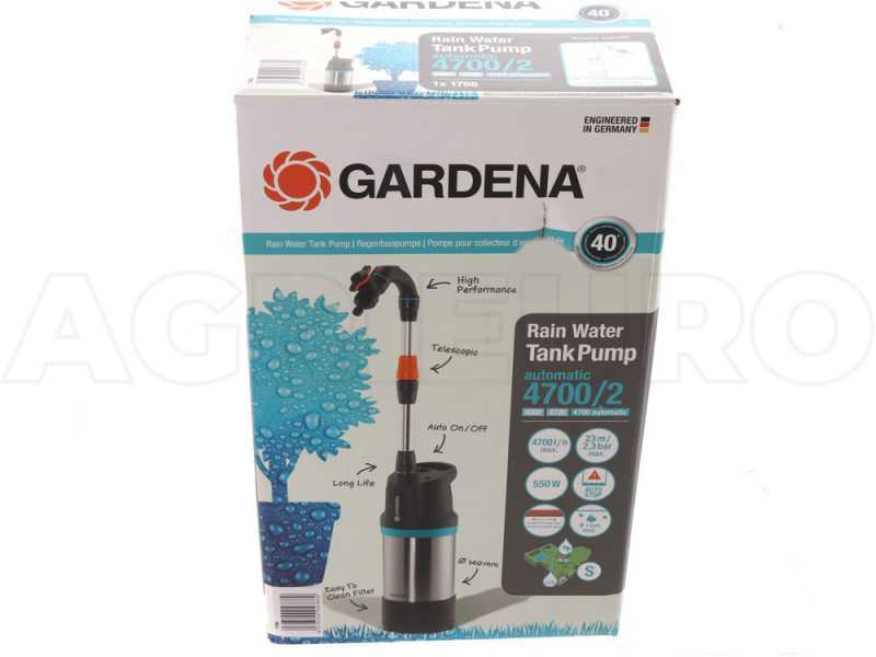 Regenfasspumpe Gardena 4700/2 Inox Automatic - 550 W