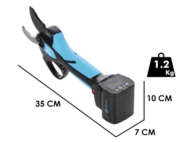 Campagnola Stark XL - Akku Baumschere - mit Kabel-Set und Akku-Holster -  3x 21,6V 2,5 Ah
