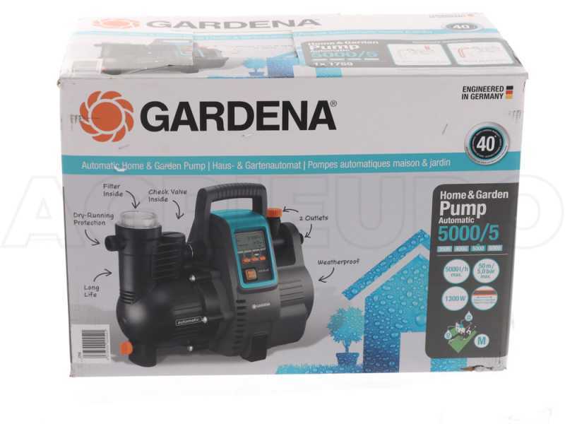 Gartenpumpe GARDENA 5000/ 5E LCD Hauswasserautomat mit Energiesparfunktion