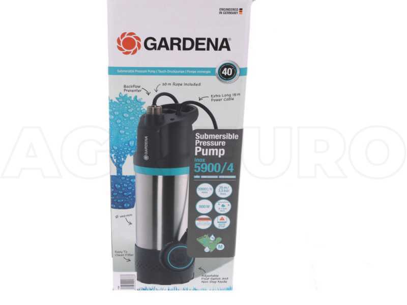 Tauchdruckpumpe Gardena 5900/4 inox - f&uuml;r klares Wasser - 900 W