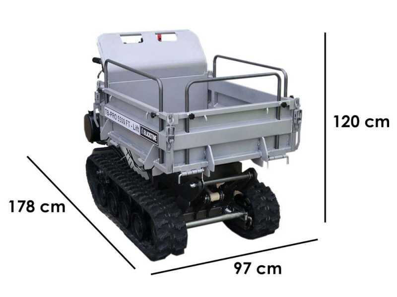 Raupendumper Blackstone TB-PRO 5500 FT-Lift - Mulde mit Scherenhubmechanismus