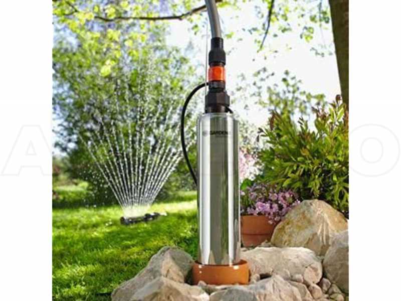 Gardena 6000/5 Inox Automatic - Tiefbrunnenpumpe f&uuml;r klares Wasser - eingebauter Schwimmer