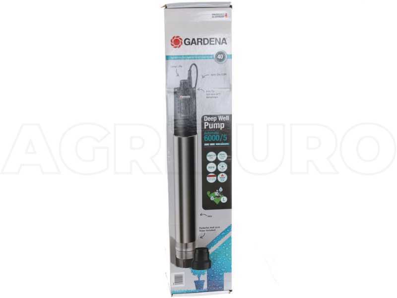 Gardena 6000/5 Inox Automatic - Tiefbrunnenpumpe f&uuml;r klares Wasser - eingebauter Schwimmer