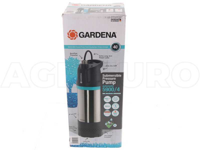 Gardena 5900/4 Inox Automatic - Tauch-Druckpumpe - f&uuml;r Klarwasser - 900 W