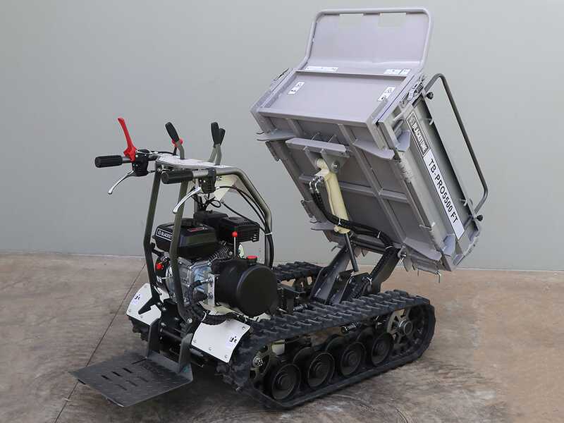 Raupendumper Blackstone TB-PRO 5500 FT - Kippbare, ausziehbare Mulde 500 Kg