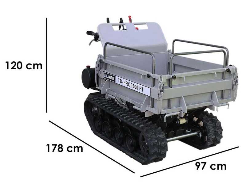 Raupendumper Blackstone TB-PRO 5500 FT - Kippbare, ausziehbare Mulde 500 Kg