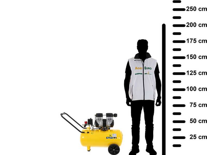 Stanley DST 150/8/50 SXCMS1350HE - Elektrischer Kompressor mit Wagen - 50 Liter oilless - leise