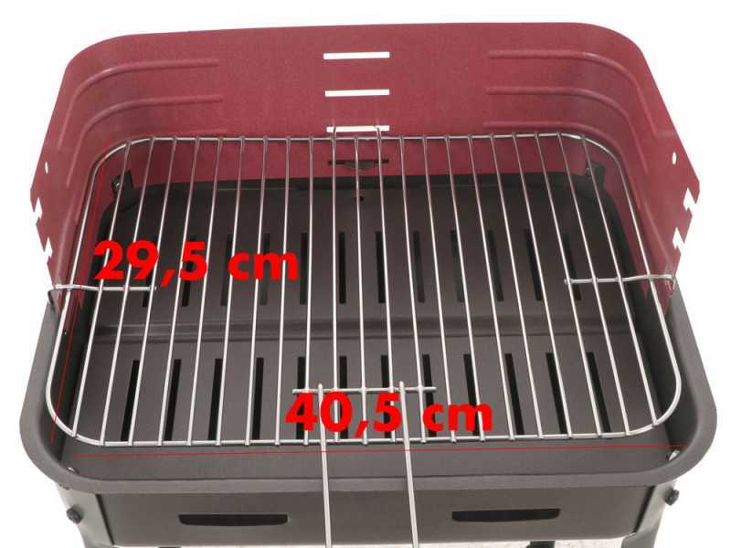 Seven Italy Flavia s/r 45 - Handgefertigter Eisen-Holzkohlegrill - 45,5x29,5cm