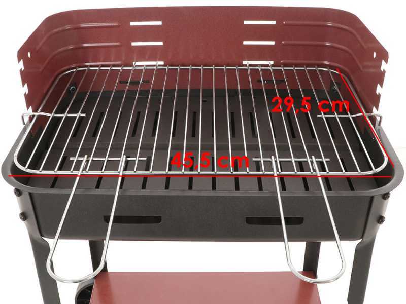 Mille Flavia c/r 45 - Handgefertigter Eisen-Holzkohlegrill - 45,5x29,5cm