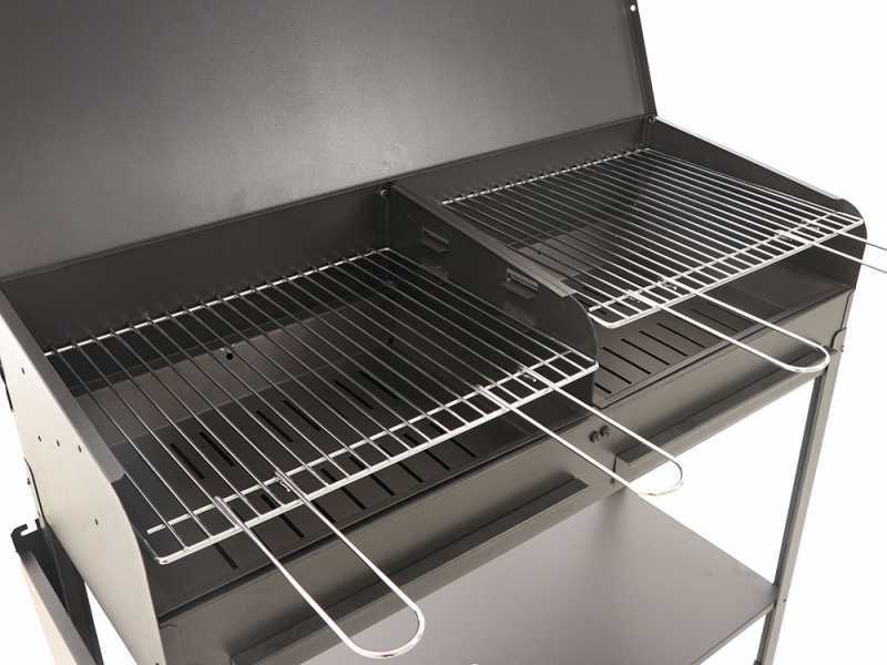 Seven Italy Vanessa 2G - Handgefertigter Holzkohlegrill aus Eisen - 2x 47.5x37cm