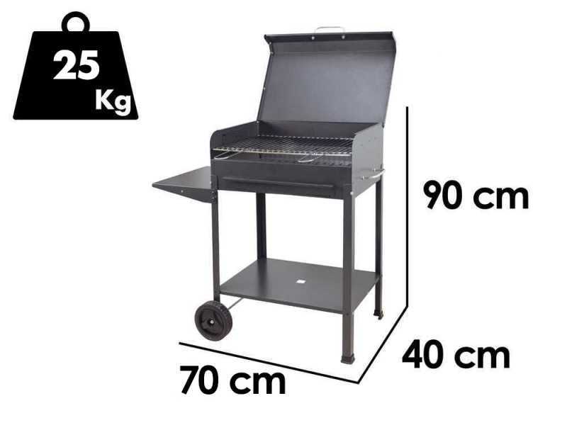 Mille Polifemo Large - Handgefertigter Holzkohlegrill aus Eisen - 67,5x37cm