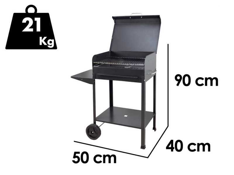 Seven Italy Polifemo Small - Handgefertigter Holzkohlegrill aus Eisen - 47,5x37cm