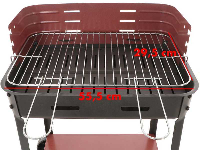 Mille Flavia c/r 55 - Handgefertigter Eisen-Holzkohlegrill - 55,5x29,5cm