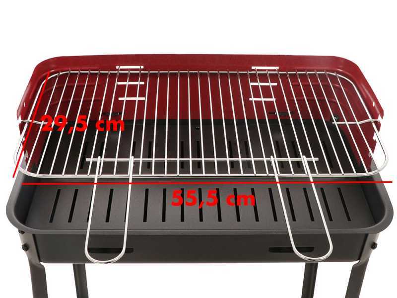 Mille Flavia s/r 55 - Handgefertigter Eisen-Holzkohlegrill - 55,5x29,5cm