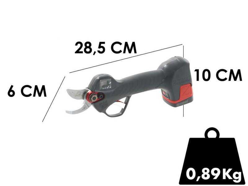 Akku-Baumschere f&uuml;r das Beschneiden Zanon ZM 25 - 3 Akkus im Lieferumfang - 16.8V- 2,5Ah -  &Oslash; 15-25 mm