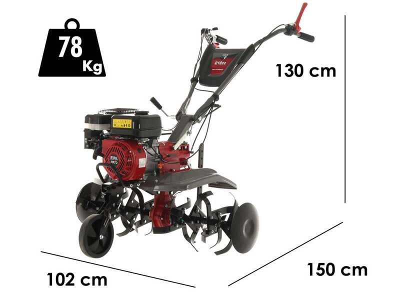 Motorhacke Italian Power RG3.6-100 mit Benzinmotor 212 ccm - Fr&auml;se 97 cm