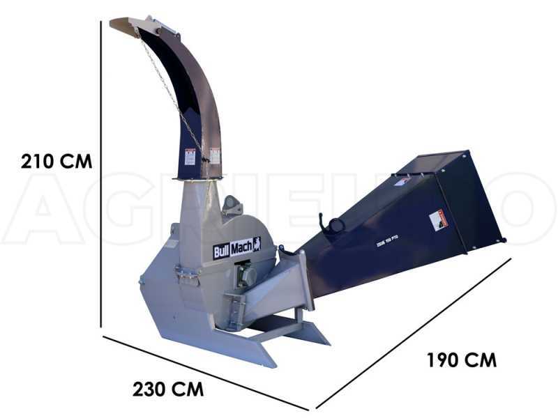 BullMach ZEUS 150 PTO - H&auml;cksler f&uuml;r Traktoren  - mit Dreipunktaufnahme