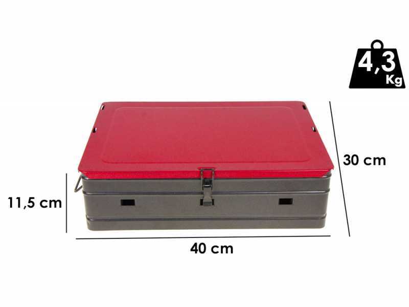 Seven Italy Pic-Nic Grillkoffer - Handgefertigter Holzkohlegrill aus Eisen - 40x28cm