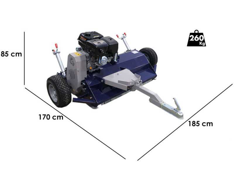 BullMach PAN 120 L - Mulcher mit Benzinmotor f&uuml;r Quads - Loncin G420FD