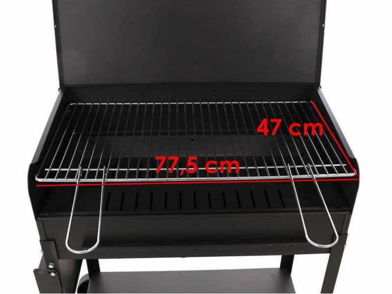 Seven Italy Etna - Handgefertigter Eisen-Holzkohlegrill - 77,5x47cm