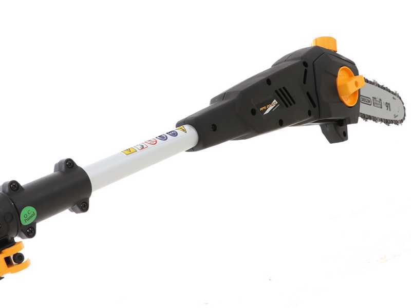 Akku-Mehrzweck-Astkettens&auml;ge auf Teleskopschaft Alpina AMT 20 Li - Akku 20V 4Ah