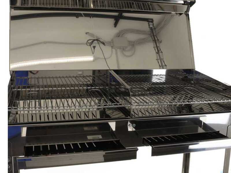 Mille Achille Big - Handgefertigter Holzkohlegrill aus Edelstahl - 2x 47,5x37cm