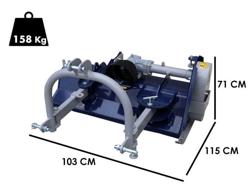 Mulcher  BullMach ERMES 85 S f&uuml;r Traktoren der leichten Baureihe mit manueller Verschiebung