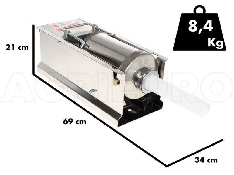 Manueller Tisch-Wurstf&uuml;ller Reber 8966 N INOX mit 2 Geschwindigkeiten - F&uuml;llmenge 3 Kg