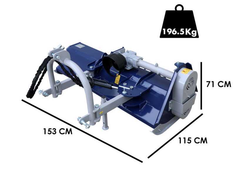 Mulcher BullMach ERMES 135 S f&uuml;r Traktor - leichte Baureihe mit manueller Verschiebung-