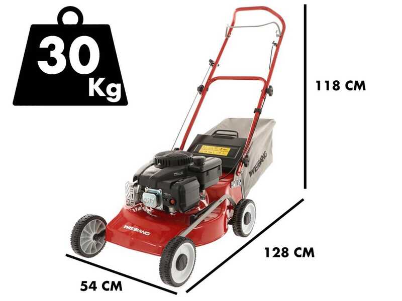 Rasenm&auml;her Weibang WB455HCOP - Benzinmotor mit 139 cm&sup3; Hubraum - Schnittbreite 45cm