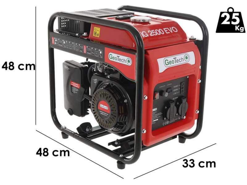 Geotech iG 2500 EVO - Benzin Inverter-Stromerzeuger 2.5 kW - Dauerleistung 2.2 kW - 230V