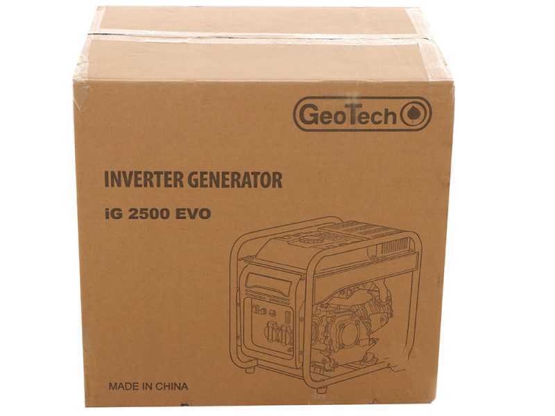 Geotech iG 2500 EVO - Benzin Inverter-Stromerzeuger 2.5 kW - Dauerleistung 2.2 kW einphasig