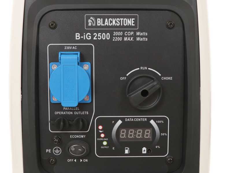 Blackstone B-iG 2500 - Benzin Inverter-Stromerzeuger mit Trolley 2.2 kW - Dauerleistung 2 kW einphasig