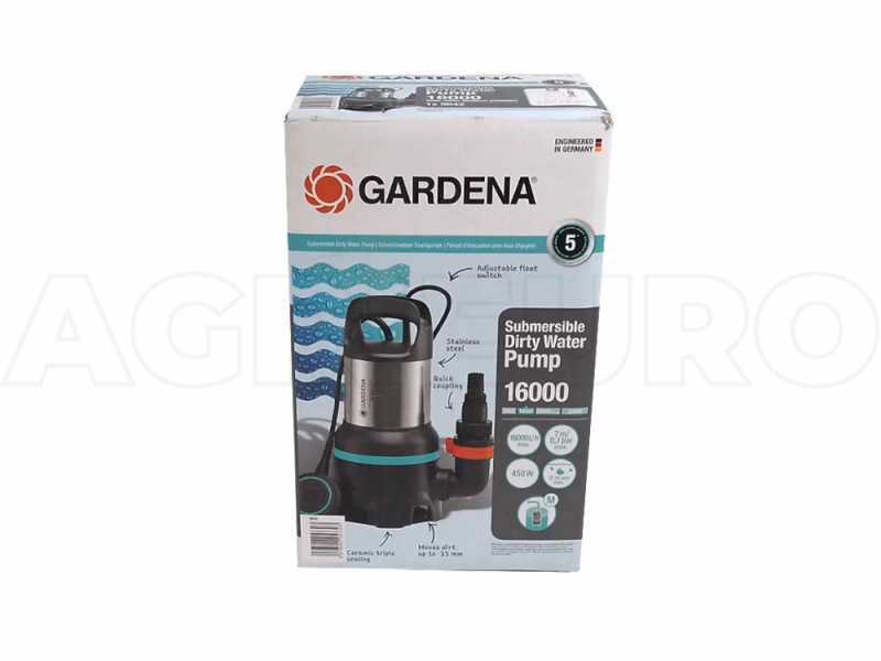 Schmutzwasser-Tauchpumpe Gardena 16000 - art. 9042-20 - aus rostfreiem Stahl