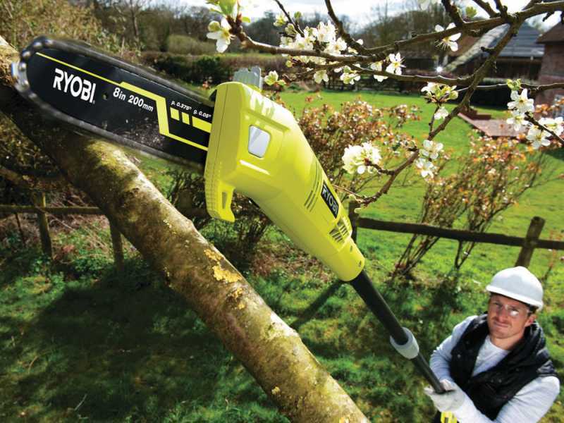 Ryobi RPP750S - Elektrische Astschere auf Verl&auml;ngerungsschaft - Oregon-Schwert 20 cm