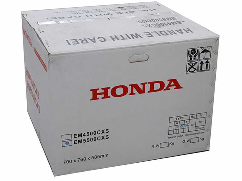 Honda EM 5500CXS - Benzin Stromerzeuger mit R&auml;der und AVR-System 230V 5.5 kW - Dauerleistung 5 kW - 230V
