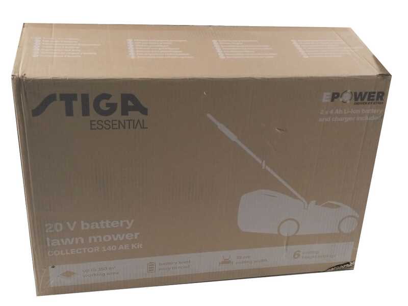 Stiga Collector 140 AE Kit &ndash; Akku-Rasenm&auml;her &ndash; 2x20V/4,0Ah &ndash; Schnittbreite 38 cm