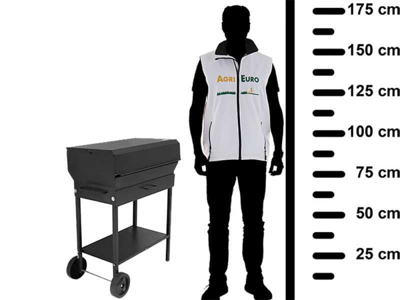 Mille Doriano - Handgefertigter Holzkohlegrill aus Eisen - 57,5x37cm