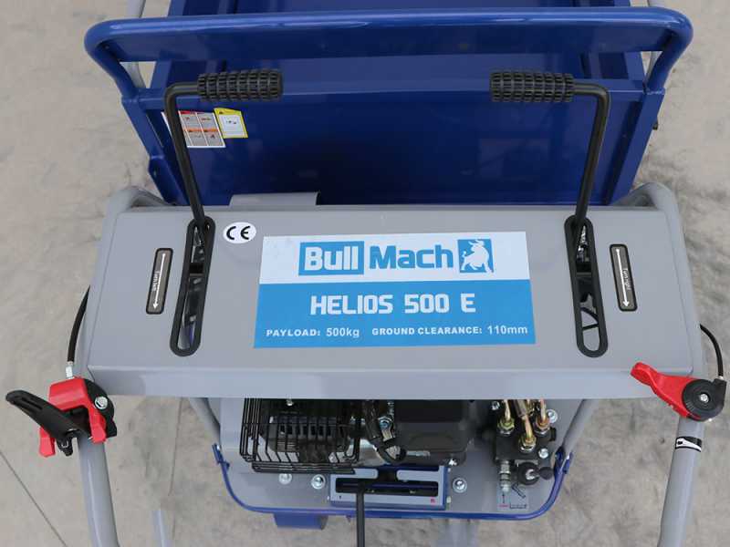 Raupendumper BullMach Helios 500 E - ausziehbare Ladefl&auml;che hydraulisch 500Kg