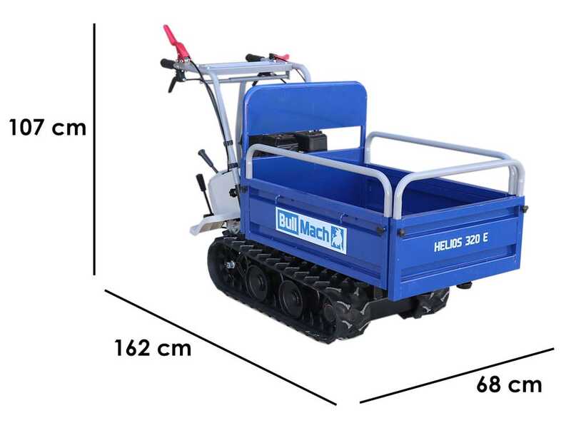 Raupendumper BullMach Helios 320 E - manuell ausziehbare Mulde 320Kg