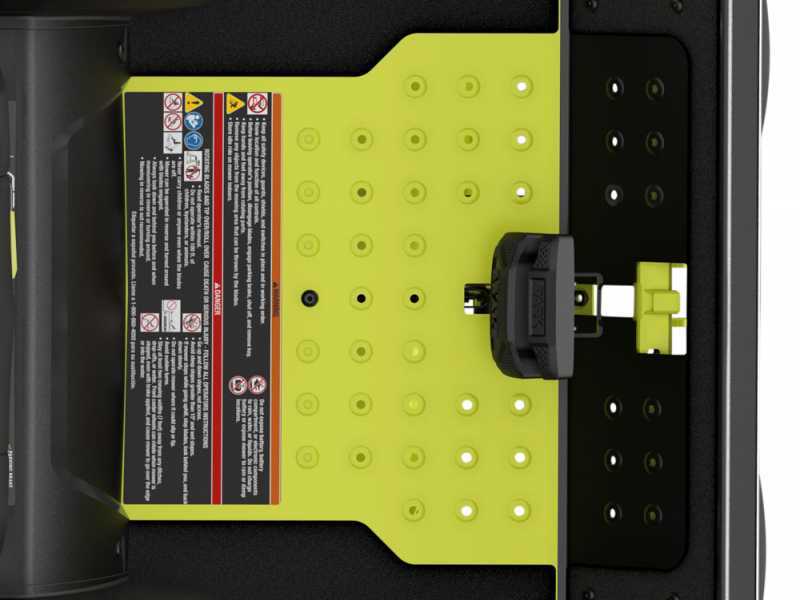 Akku-Nullwendekreism&auml;her Ryobi ZTR480ex  - Elektromotor mit Akku 48V/100Ah - Schnittbreite 107cm - 2in1